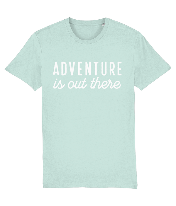 'Adventure is out there' slogan T-shirt (adults)