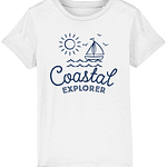 Coastal Explorer Kids Tee Blue/White